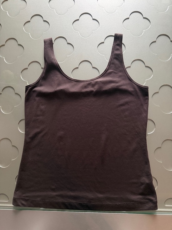 CHICO’S Microfiber Tank Top Brown Stretch Sleeveless Basic Layering Top Sz Small - Picture 6 of 14